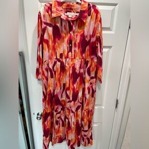 Anthropologie The Bettina Tiered Shirt Dress by Maeve